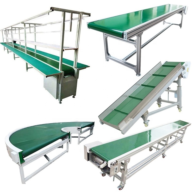 Automated power conveyor line Factory Express logistics storage aluminum conveyor belt Industrial belt conveyor