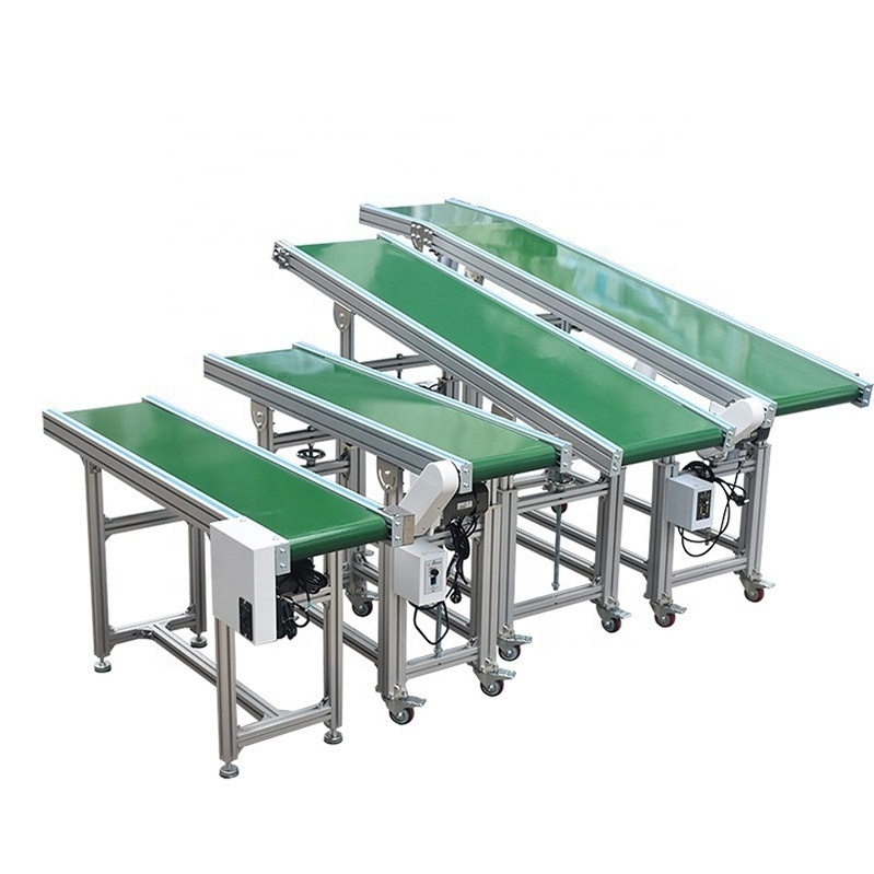 Automated power conveyor line Factory Express logistics storage aluminum conveyor belt Industrial belt conveyor