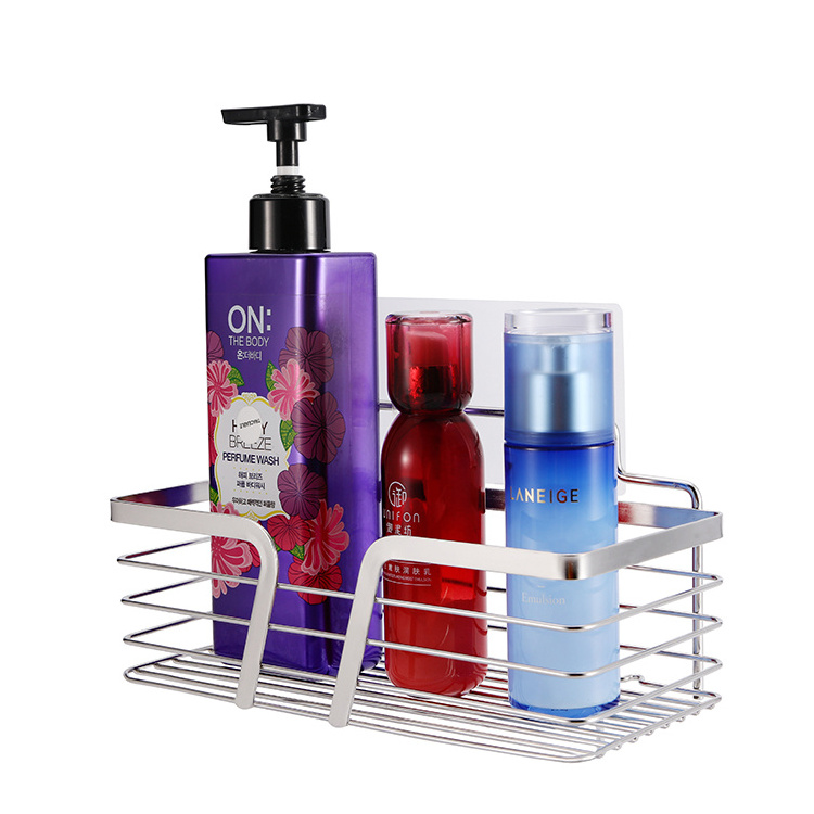 Germany design metal stainless steel 304 drill free adhesive shower caddy shelf