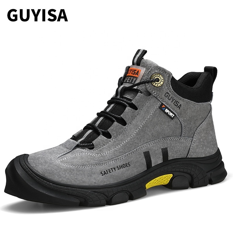 GUYISA Four Season Fast Delivery Outdoor Anti slip Wear resistant Steel toe Safety Shoes Men's Safety Boots