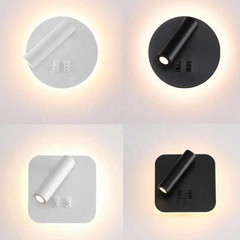 Modern simple Indoor Hotel Room bedroom bathroom mounted Wall Lamp Adjustable bedside reading Led Wall Light for home