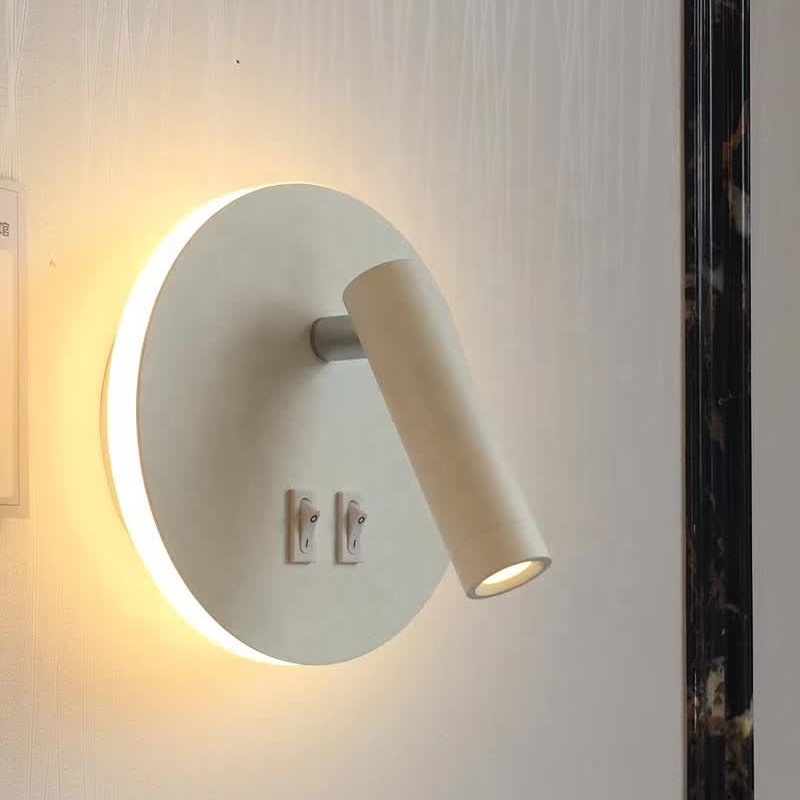 Modern simple Indoor Hotel Room bedroom bathroom mounted Wall Lamp Adjustable bedside reading Led Wall Light for home