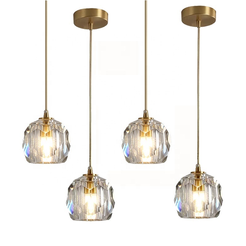 Postmodern Luxury Ceiling Pendant Lights Villa Apartment hanging Crystal ball Glass Chandelier Stairwell Light