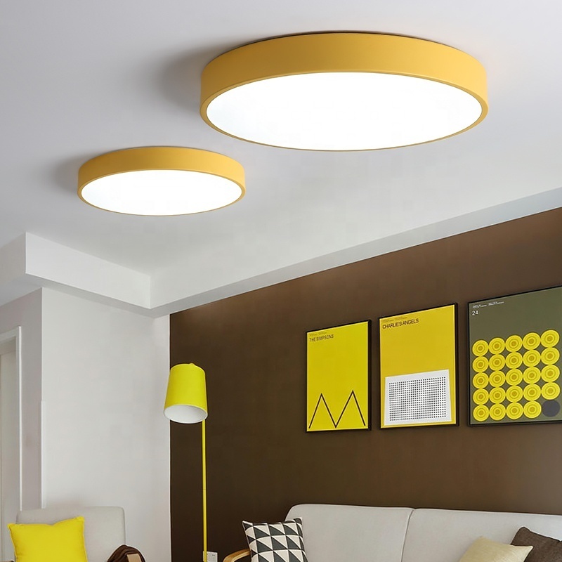 Hot selling indoor led home lighting bedroom surface mounted Modern ip33 round led light ceiling for room decorating lights