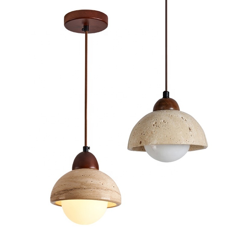 High quality Travertine hanging lights fixtures modern pendant light hallway cafe