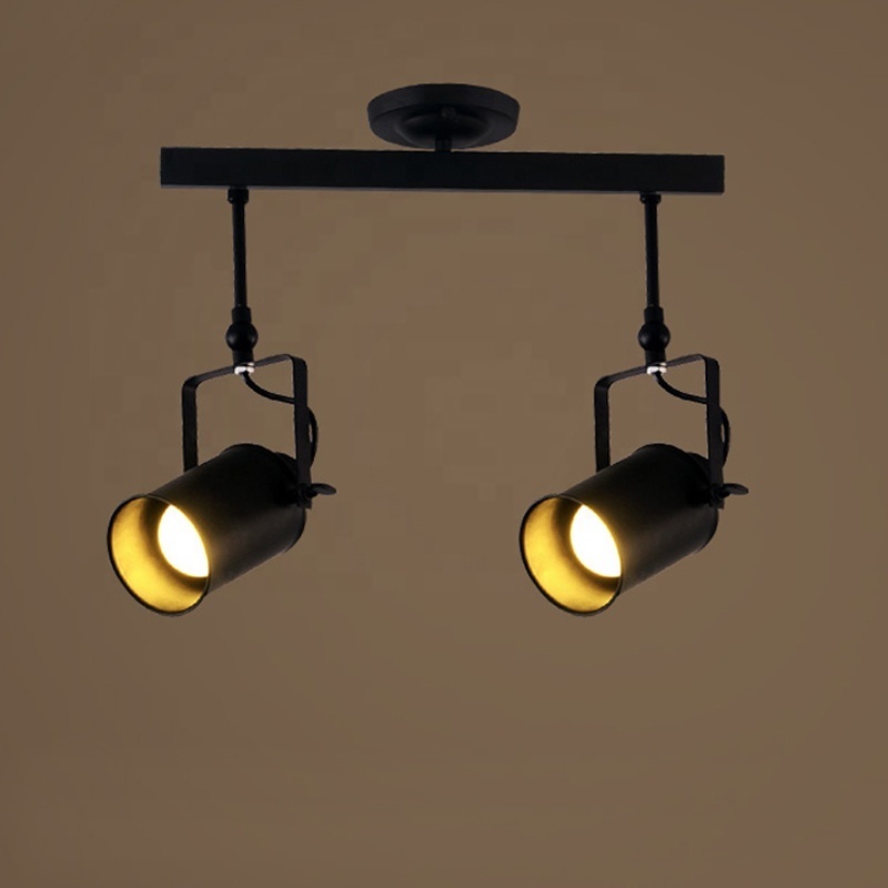 Loft Retro Industrial Iron ceiling lamp for Restaurant Cafe Bar Clothing Store  wholesale black suspended Decorative Light