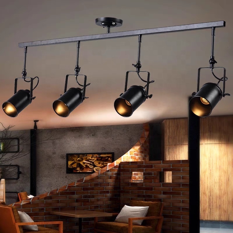 Loft Retro Industrial Iron ceiling lamp for Restaurant Cafe Bar Clothing Store  wholesale black suspended Decorative Light