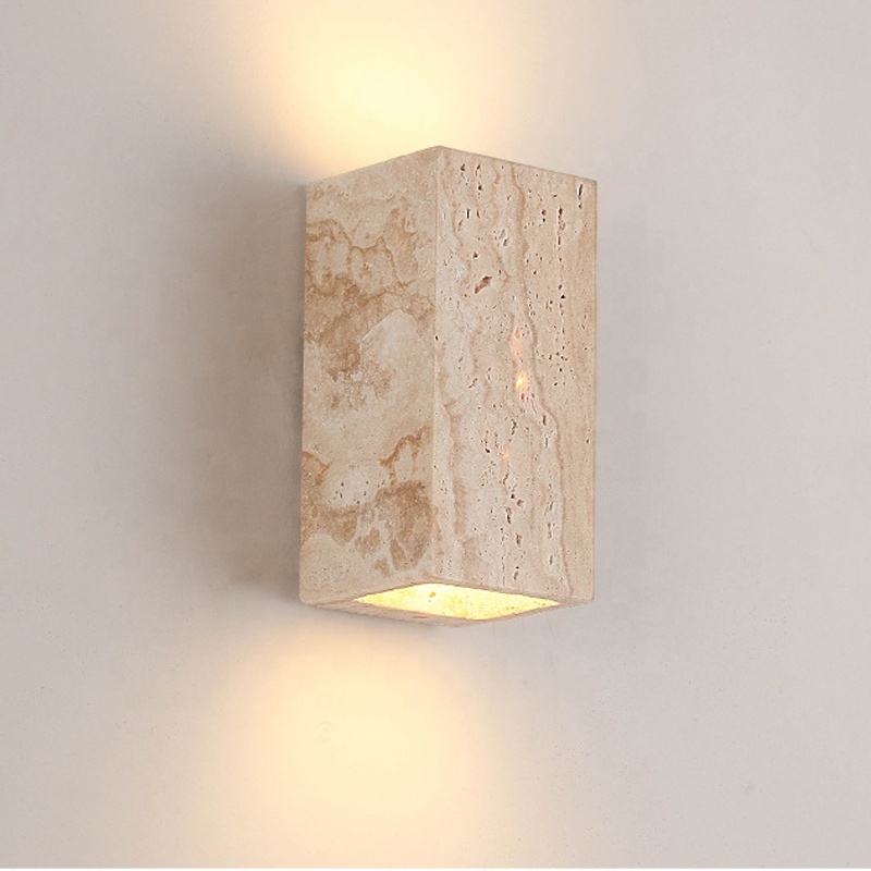 Modern Nature Yellow Cave Stone Led Wall Mounted Sconces Lamps Indoor Creative Hotel Decorative Reading Night Wall Light