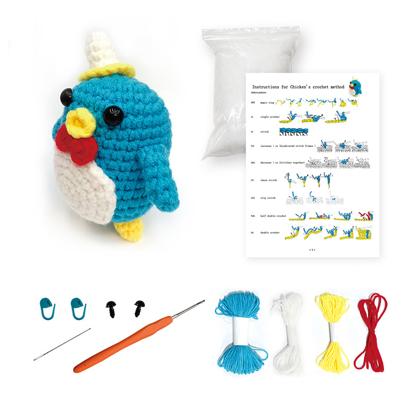 Crochet Kit for Beginners Set of Penguin Crochet Kit for Adults Includes Complete Material Pack with Instruction and Video Tutor embroidery kits needlework