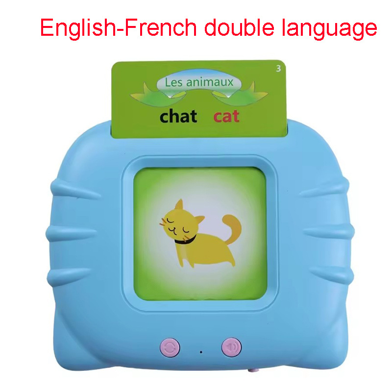 Multi-Language English/French/Arabic 112 Cards 224 Words Learning Machines Educational Talking Flash Cards Learning Toys