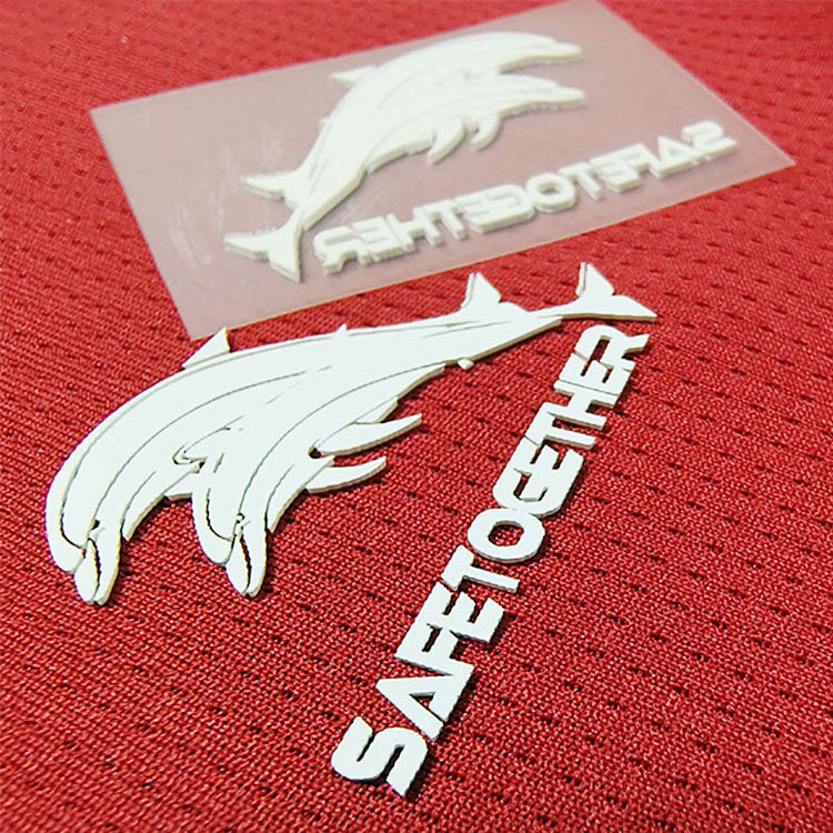 Custom Clothing Label Iron On T-shirts  Clothes 3d Silicone Vinyl Heat Transfer Label Sticker Heat Transfers Logo Transfer Print