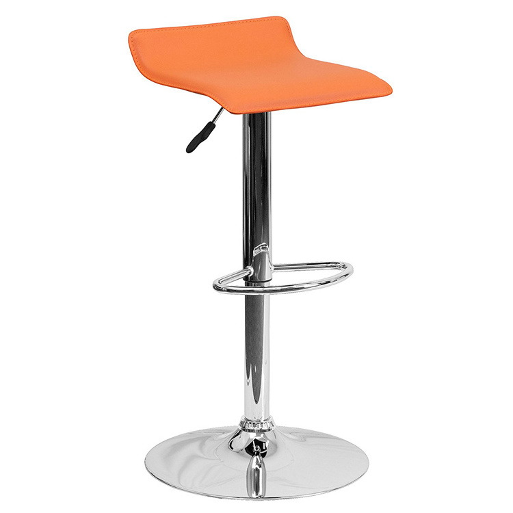 360 Degree Swivel Adjustable Bar Stool, Modern Leather Bar Chair