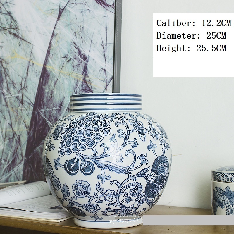 Wholesale of modern and fashionable home ceramic decorations Jingdezhen blue and white ceramic vases