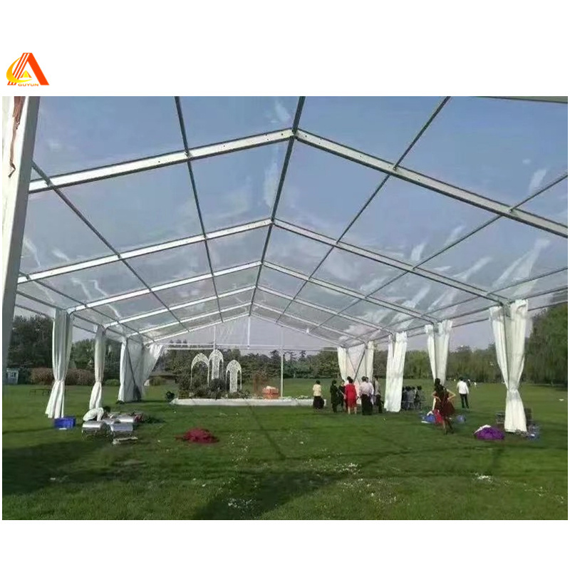 Factory Price 500 People Outdoor Luxury Marquee Tent Transparent Clear Top Cover Wedding Tent For Sale