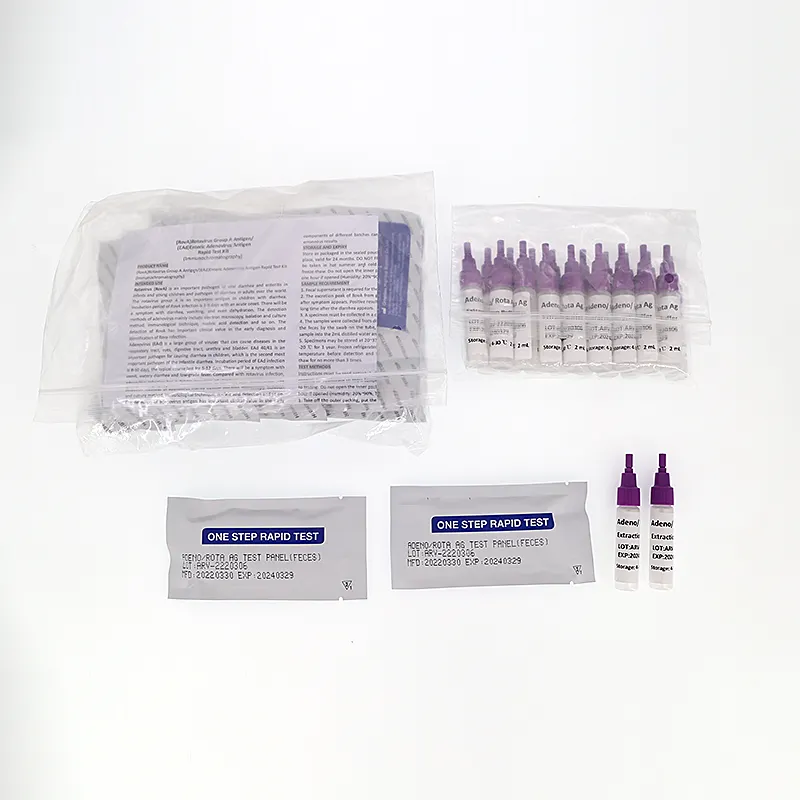 Factory Supplied Colloidal Gold Human Adenovirus ATK Antigen Test Kit Rotavirus & Adenovirus Combo Rapid test