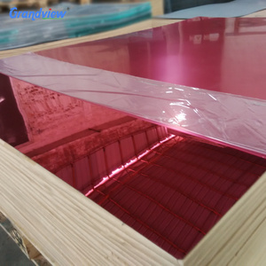 1 mm 2 mm 3 mm factory price Flexible wine red Acrylic plastic mirror sheet