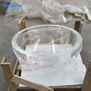 customize screwed large outdoor transparent acrylic diameterlarge  clear acrylic tube plastic sphere