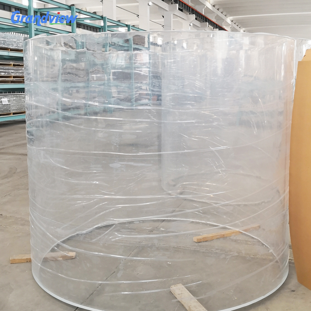 1000mm large diameter plastic clear cast large acrylic cylinder