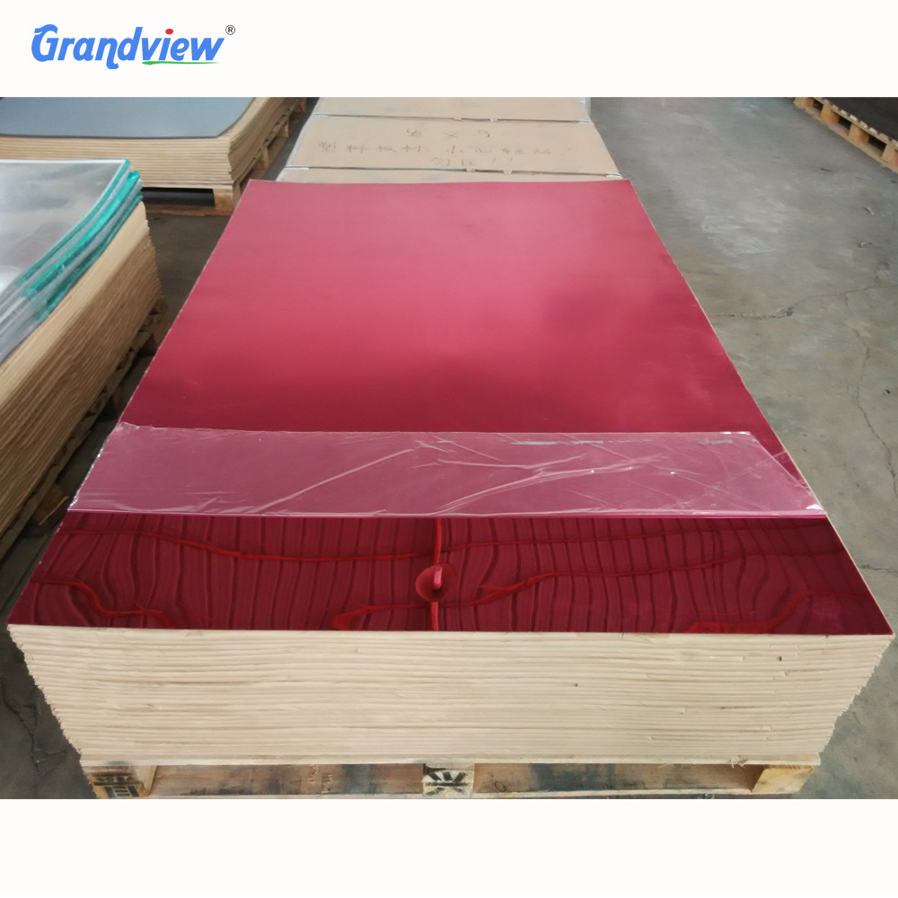 1 mm 2 mm 3 mm factory price Flexible wine red Acrylic plastic mirror sheet