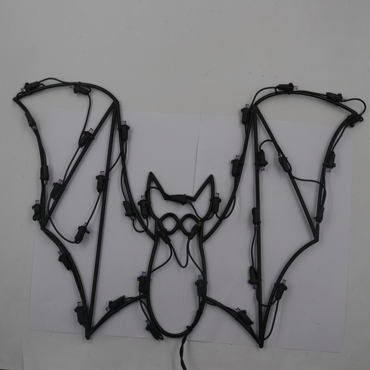 Bat modelling light purple leds black wire for Halloween Decoration