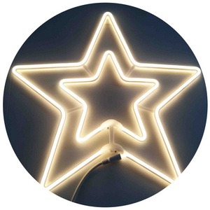 Christmas decoration hanging led neon double star