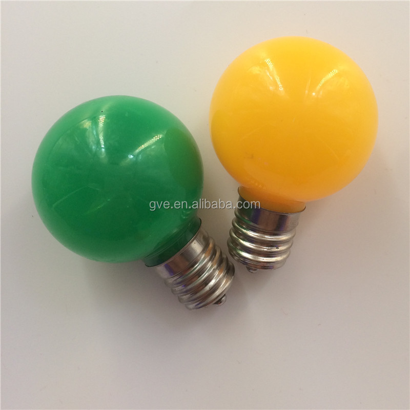 High Efficiency Christmas Light String Replacement G30 G40 LED Faceted Bulb Red Blue Green