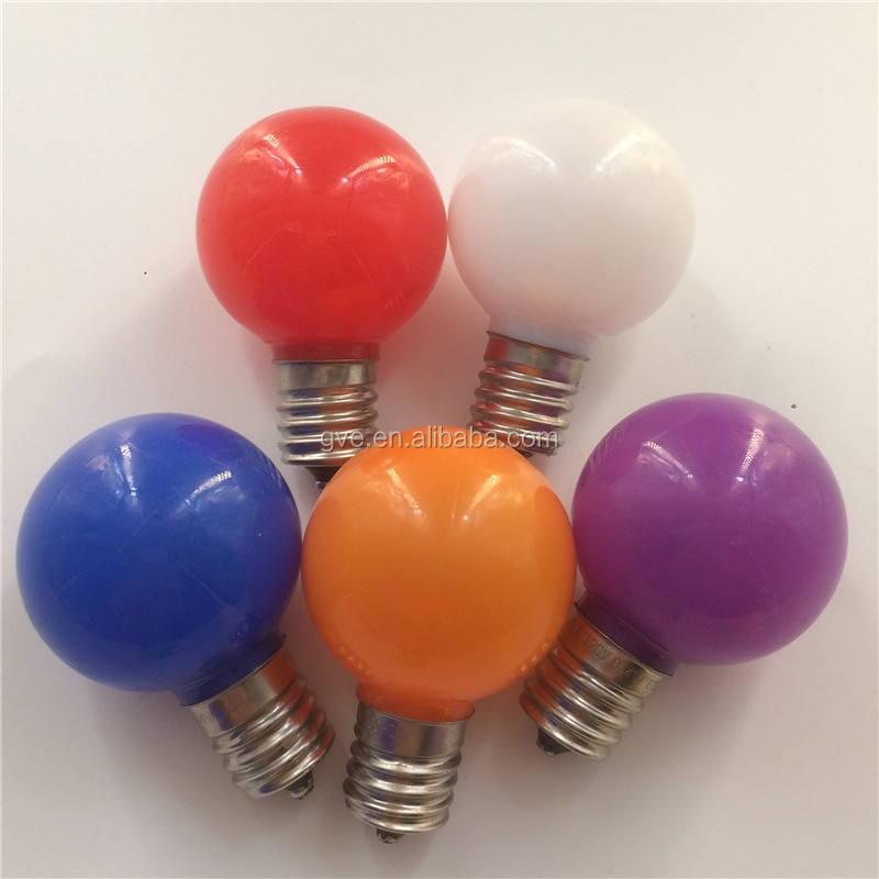 High Efficiency Christmas Light String Replacement G30 G40 LED Faceted Bulb Red Blue Green