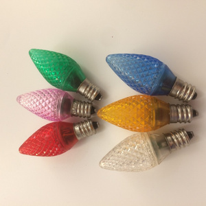 Christmas colorful Lights C9 SMD Led Faceted E17 led Bulbs