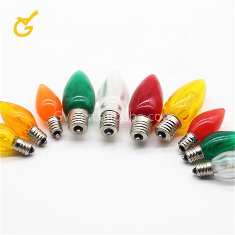 C9 C7 LED Warm White Replacement Christmas Lights  Candle Shape Commercial Grade E17 Socket Christmas  Lights Bulbs