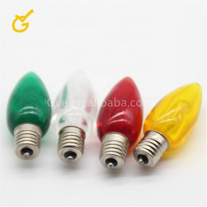 C9 C7 LED Warm White Replacement Christmas Lights  Candle Shape Commercial Grade E17 Socket Christmas  Lights Bulbs