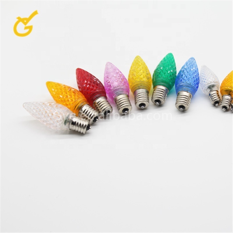 C9 C7 LED Warm White Replacement Christmas Lights  Candle Shape Commercial Grade E17 Socket Christmas  Lights Bulbs