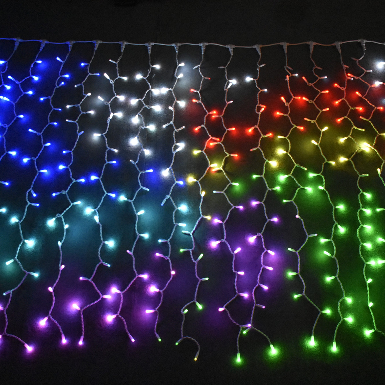 RGB LED DMX LED Curtain Light Smart LED Icicle Light with Design Program