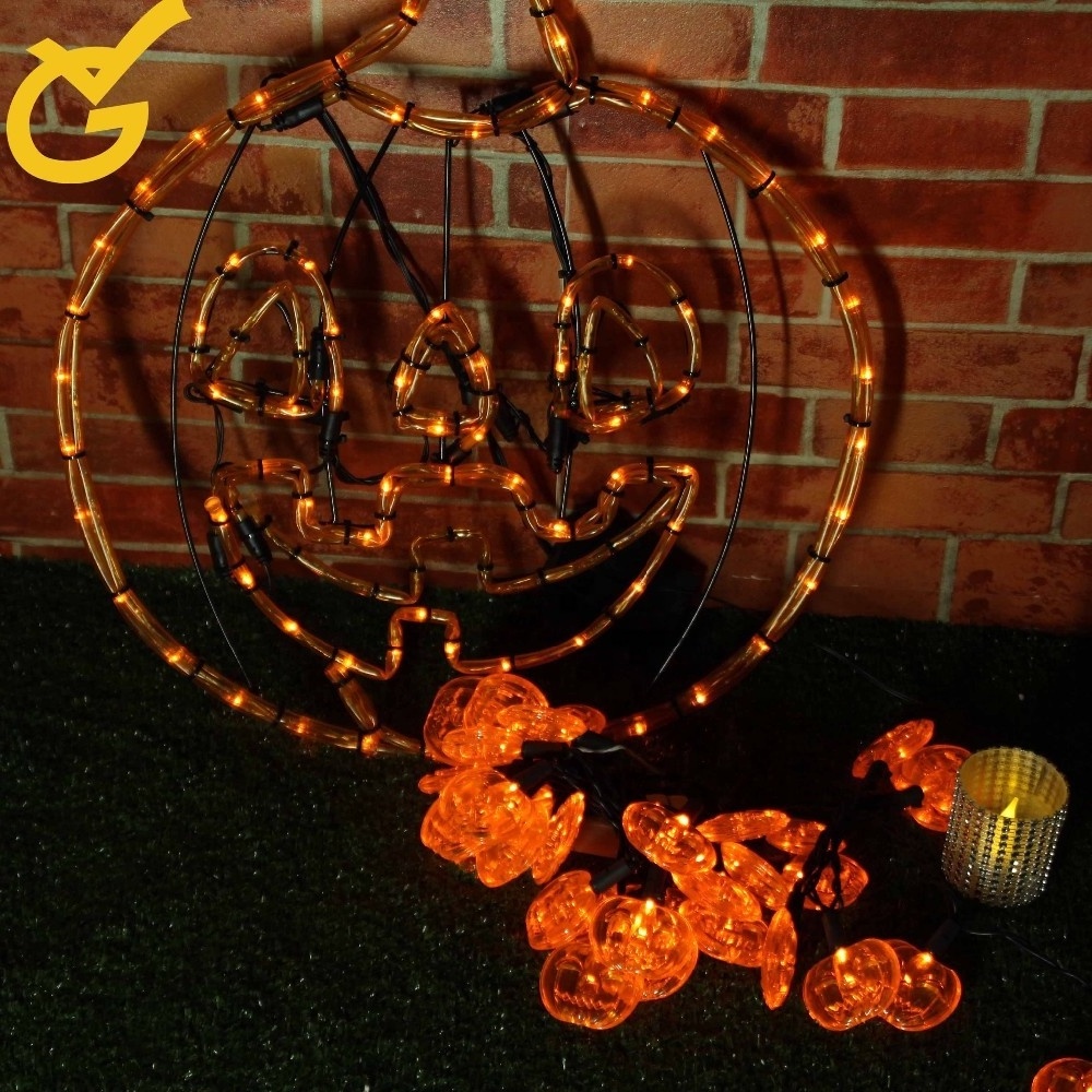 halloween trick or treat battery operated acrylic pumpkin string lights orange Halloween light