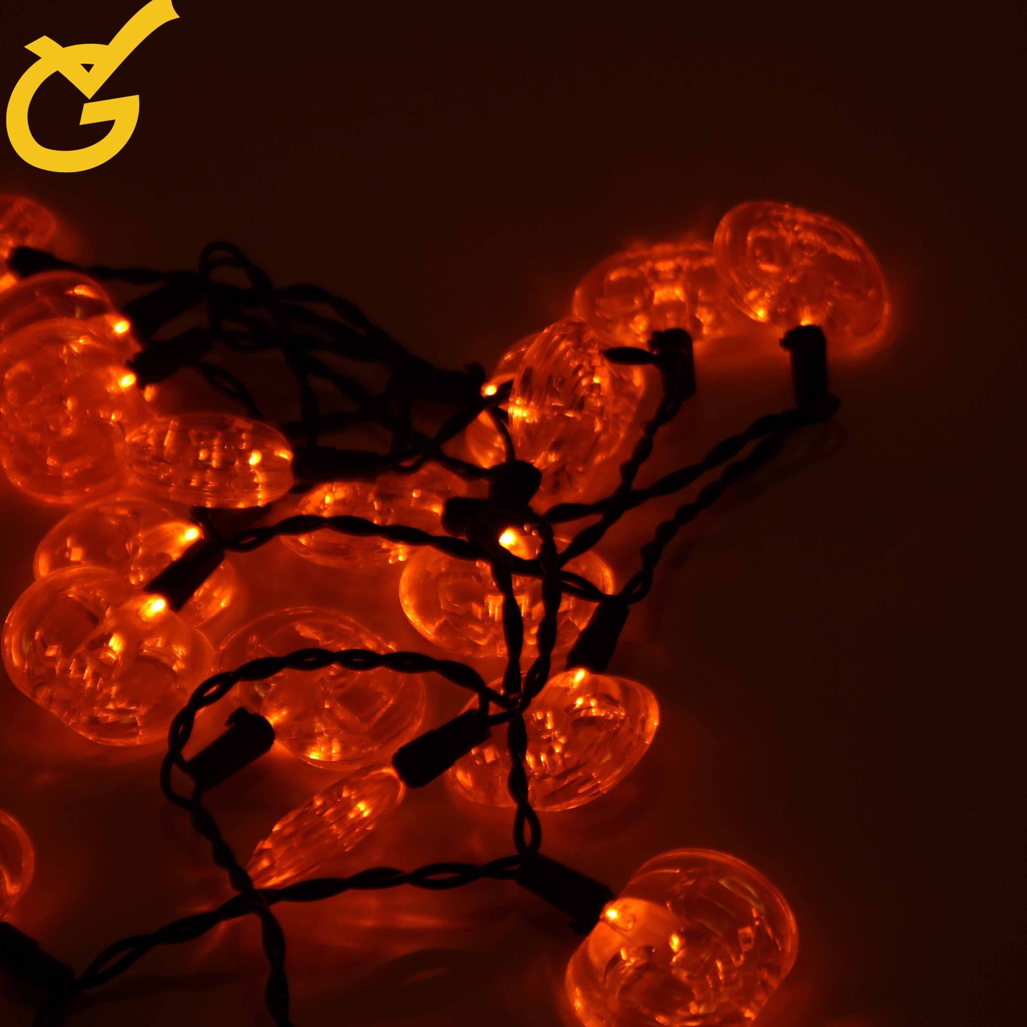 halloween trick or treat battery operated acrylic pumpkin string lights orange Halloween light