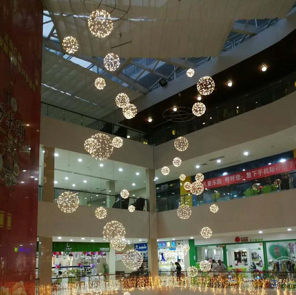 Large LED String Lights Holiday Ball Lights Indoor Outdoor Motif light  For Shopping Mall