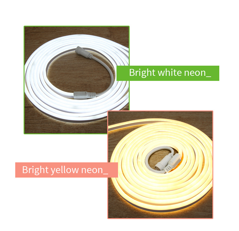 Cuttable LED Neon Flex IP68 RGB 5050 Solar Powered Replacement Neon Tubes Flexible Strip Lights