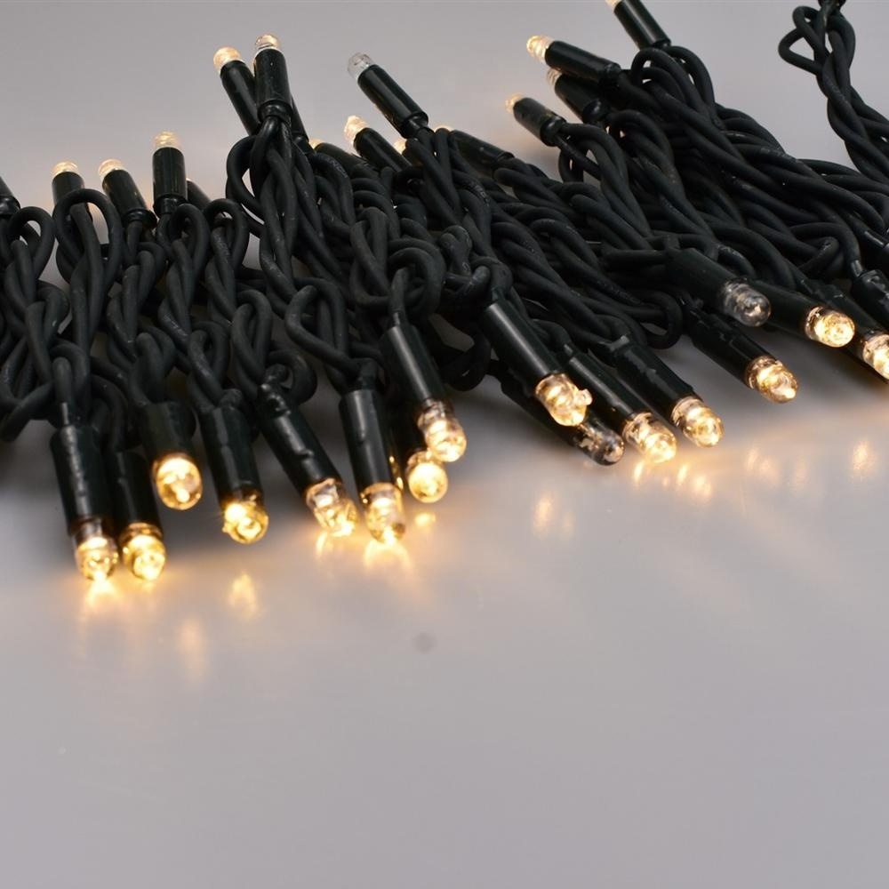 5m 10m 20m IP65 Black Rubber Cable Light String Warm White LED Garland Light Fairy Christmas Lights