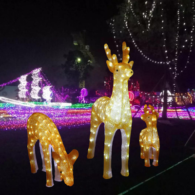 outdoor beautiful Decorative Lights High Quality Elk Shape Led Christmas large motif Light