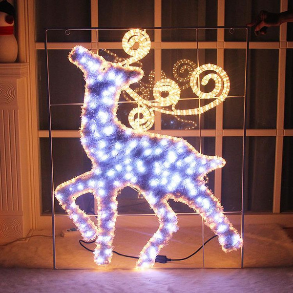 outdoor beautiful Decorative Lights High Quality Elk Shape Led Christmas large motif Light