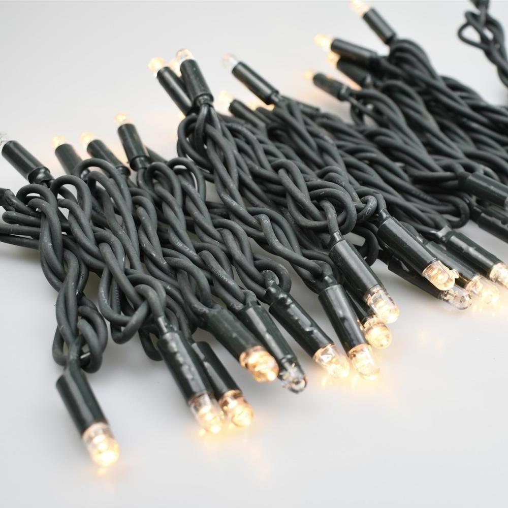 5m 10m 20m IP65 Black Rubber Cable Light String Warm White LED Garland Light Fairy Christmas Lights