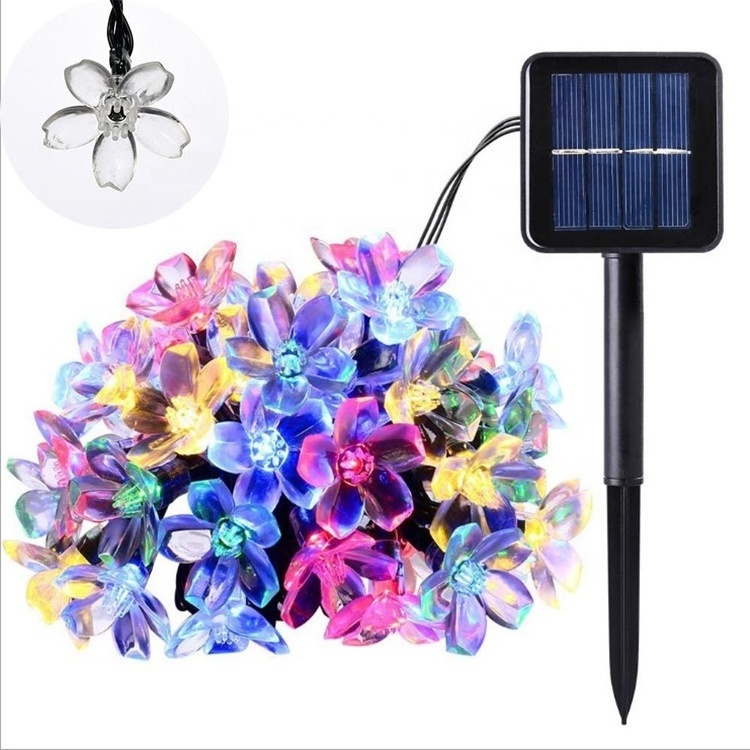 China anhui supplier led flower solar string light Christmas Garland String Decoration Lights