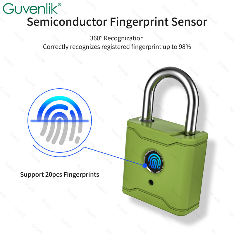 Guvenlik TTlock IP65 Portable Mini Smart Electronic Padlock Security Touch Fingerprint Outdoor With Apps