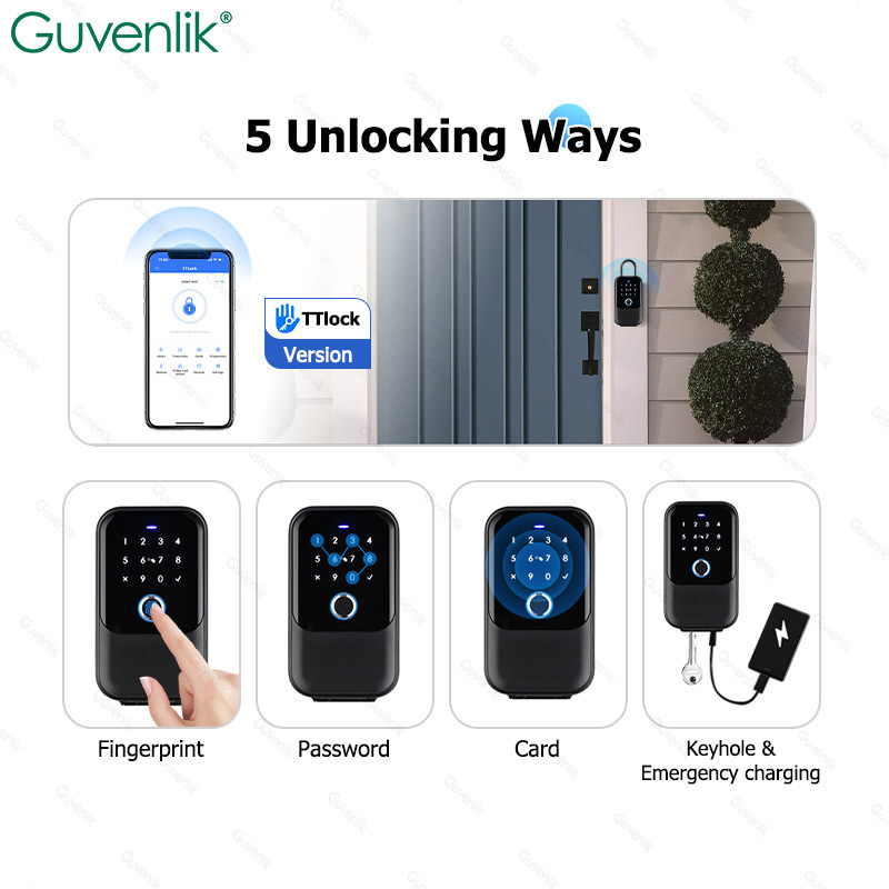 Guvenlik Ttlock Luxury Custom Fingerprint Password Car Window Hanging Smart Key Lock Box For Outside