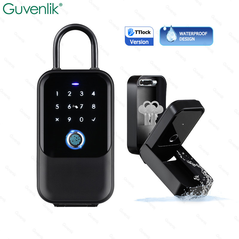 Guvenlik Ttlock Tuya Wifi House Electronic Digital Smart Key Safe Lock Box Outdoor Wall Mounted