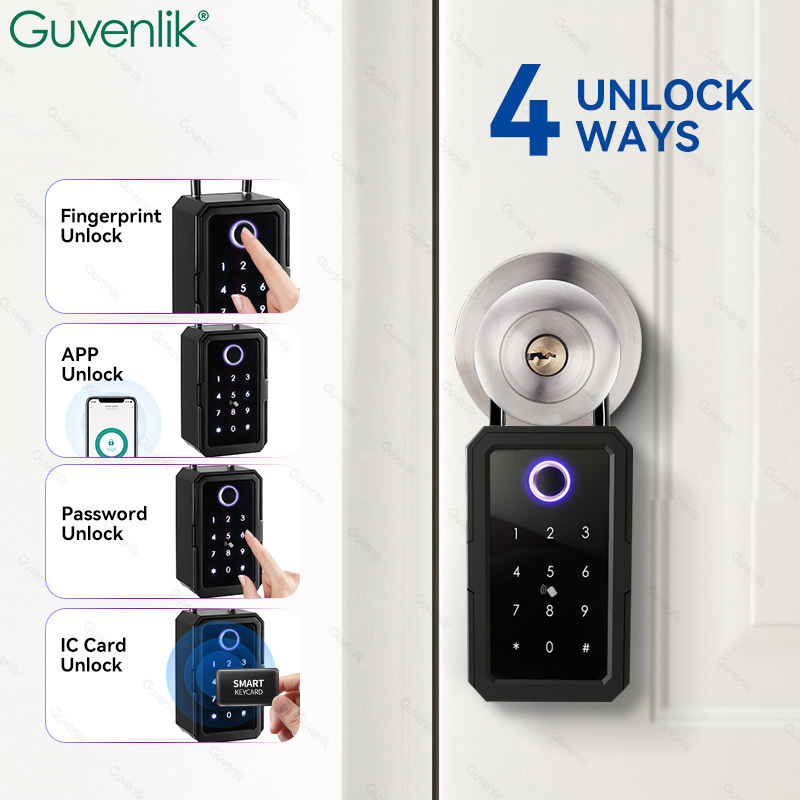 Guvenlik Faraday Box For Car Keys Security Electronic Digital Fingerprint TTlock Tuya Smart Key Lock Box