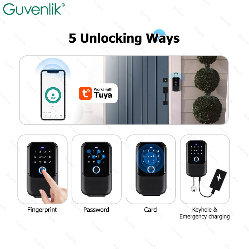 Guvenlik New Smart Password Combination Key Lock Box Waterproof Outdoor Smart Key Lock Box Biometric Fingerprint