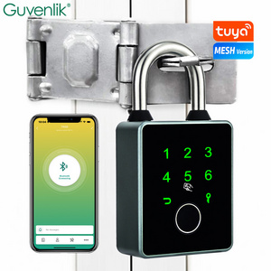 Candado Con Huella Digital Outdoor Zinc Alloy Resettable Combination Padlock Power Control Lock App Nfc Intelligent Padlock