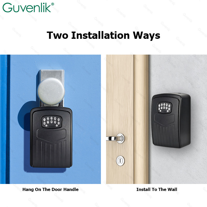 Guvenlik Wall Mounted Portable Storage Hide Secure Security Lock Safe Digital Code App Control Smart Key Box