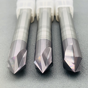 Grewin-Tungsten Carbide 45 / 90 Degree Chamfering End Mill 2/ 3 Flutes V Groove Chamfer Milling Cutter D12*90degree*18*108