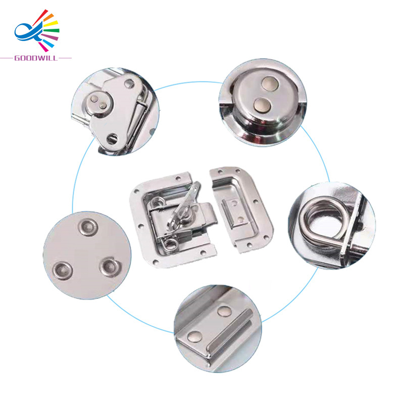 Flight case parts latch lock chrome plating aluminum case butterfly latch accessories